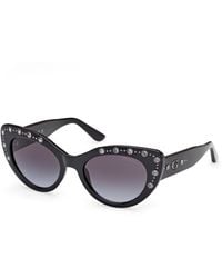Guess - Gu00163 01B Sunglasses Injected Smoke Cat Eye Normal - Lyst