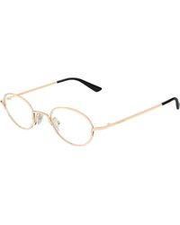 McQueen - Am0562O 004 Optical Frames Metal Transparent Round - Lyst