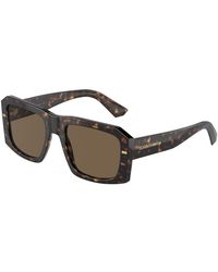 Dolce & Gabbana - Dg4430 502/73 Sunglasses Acetate Squared Normal - Lyst