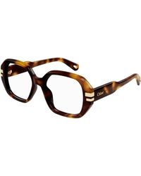 Chloé - Ch0266O 002 Optical Frames Acetate Transparent Squared - Lyst