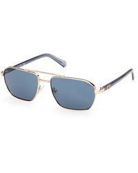 Guess - Gu00301 32V Sunglasses Metal Squared Normal - Lyst