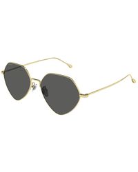 Gucci - Gg1182S 001 Sunglasses Metal Geometric Normal - Lyst