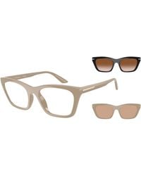 Emporio Armani - Ea4274Bu 63791W Sunglasses Injected Transparent Cat Eye Normal - Lyst