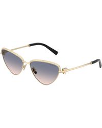 Tiffany & Co. - Tf3107Kb 622116 Sunglasses Metal Geometric Normal Shaded - Lyst
