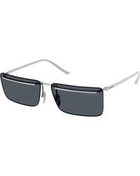Prada - Pr C53S 1Bc70B Sunglasses Metal Squared Normal - Lyst