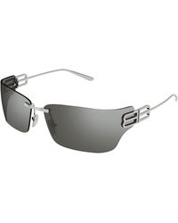 Balenciaga - Bb0485Sa 003 Sunglasses Metal Squared - Lyst