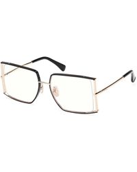 Max Mara - Mm5156-B 001 Optical Frames Metal Squared Normal - Lyst
