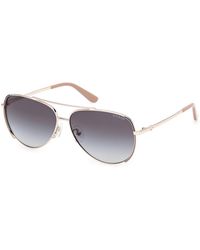 Guess - Gu00193 32B Sunglasses Metal Smoke Pilot Normal - Lyst