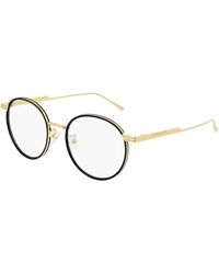 Bottega Veneta - Bv1017O 001 Optical Frames Metal Round - Lyst