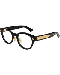 Bottega Veneta - Bv1405Oa 001 Optical Frames Acetate Transparent Round - Lyst