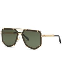 Philipp Plein - Spp132 Plein Legacy 301Y Sunglasses Metal Geometric Anti-Glare - Lyst