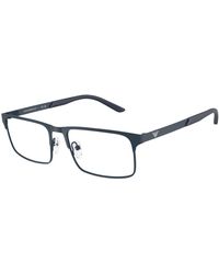 Emporio Armani - Ea1170 3001 Optical Frames Metal Squared Normal - Lyst