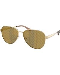 Michael Kors - Mk1160 Biarritz 10149A Sunglasses Metal Pilot Normal - Lyst