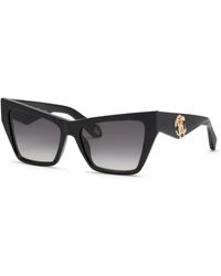 Roberto Cavalli - Src114 700 Sunglasses Acetate Smoke Butterfly Normal Shaded - Lyst