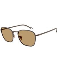 Giorgio Armani - Ar6164J 300673 Sunglasses Steel Squared Normal - Lyst