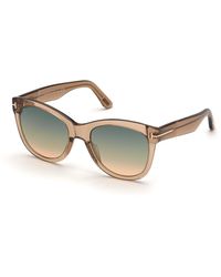 Tom Ford - Ft0870 Wallace 45P Sunglasses Acetate Cat Eye Normal Shaded - Lyst