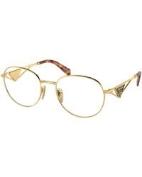 Prada - Pr A50V 5Ak1O1 Optical Frames Metal Transparent Round Normal - Lyst
