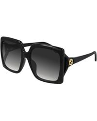 Gucci - Gg0876Sa 001 Sunglasses Acetate Squared Normal Shaded - Lyst