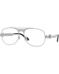 Versace - Ve1319 1000 Optical Frames Metal Transparent Pilot Normal - Lyst