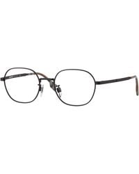 Burberry - Be1369Td 1012 Optical Frames Titanium Transparent Round Normal - Lyst