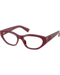 Miu Miu - Mu 08Zvu 25R1O1 Optical Frames Injected Transparent Geometric Normal - Lyst