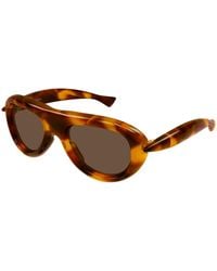 Bottega Veneta - Bv1483S 002 Sunglasses Bio-Injected Round - Lyst