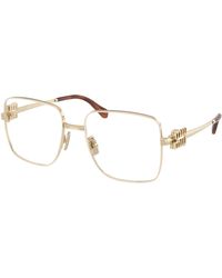 Miu Miu - Mu 51Xv 14M1O1 Optical Frames Metal Squared Normal - Lyst