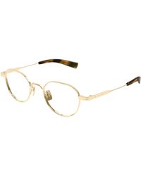 Saint Laurent - Sl 730 003 Optical Frames Metal Transparent Round - Lyst