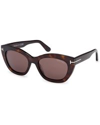Tom Ford - Ft1285 Linda-02 52E Sunglasses Acetate Butterfly Normal - Lyst
