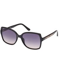 Guess - Gu00100 01B Sunglasses Injected Smoke Squared Normal Shaded - Lyst