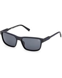 Timberland - Tb00051 02D Sunglasses Injected Smoke Squared Polarized - Lyst