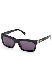 Guess - Gu00212 01A Sunglasses Acetate Smoke Squared Normal - Lyst