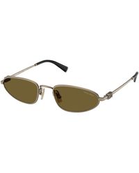 Miu Miu - Mu A52S 26C09Z Sunglasses Metal Geometric Normal - Lyst