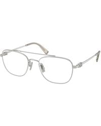 Miu Miu - Mu 50Wv 1Bc1O1 Optical Frames Metal Transparent Squared Normal - Lyst