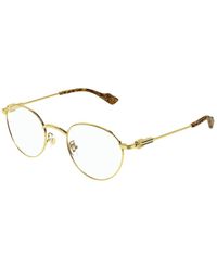 Gucci - Gg1222O 003 Optical Frames Metal Round - Lyst