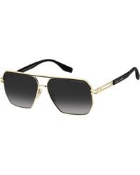 Marc Jacobs - Marc 584/S Rhl/9O Sunglasses Metal Squared Normal Shaded - Lyst