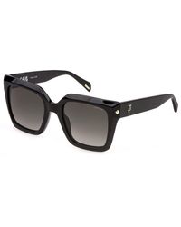 Police - Splr26 New Dawn 4 700 Sunglasses Acetate Smoke Squared Normal Shaded - Lyst