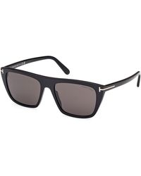 Tom Ford - Ft1175 Aslan 01A Sunglasses Acetate Smoke Squared Normal - Lyst