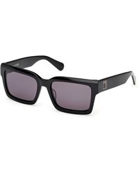MAX&Co. - Mo0132 01A Sunglasses Acetate Smoke Squared Normal - Lyst