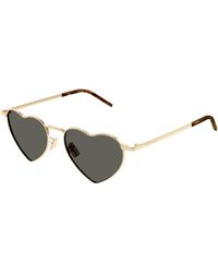 Saint Laurent - Sl 301 Loulou 004 Sunglasses Metal Geometric Normal - Lyst