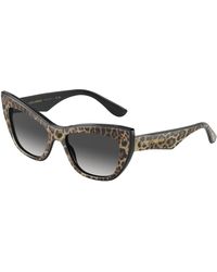 Dolce & Gabbana - Dg4417 31638G Sunglasses Acetate Cat Eye Normal Shaded - Lyst