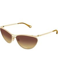 Chloé - Ch0386S 004 Sunglasses Metal Geometric - Lyst