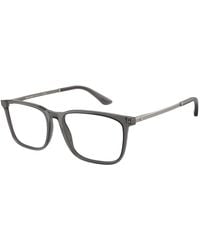 Giorgio Armani - Ar7249 6036 Optical Frames Acetate Transparent Squared Normal - Lyst
