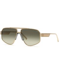 Philipp Plein - Spp106M Plein Rock Superhero 08Ff Sunglasses Metal Geometric Normal Shaded - Lyst