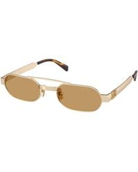 Miu Miu - Mu B52S 22M10Y Sunglasses Metal Round Normal - Lyst