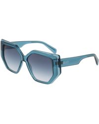 Liu Jo - Lj810S 502 Sunglasses Bio-Inject Verde Petrolio Squared Normal - Lyst