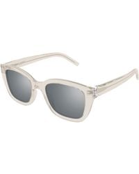 Saint Laurent - Sl M176 004 Sunglasses Acetate Cat Eye Mirrored - Lyst