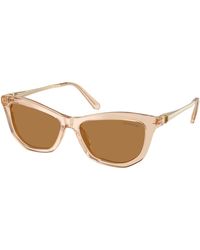 Swarovski - Sk6057 109273 Sunglasses Acetate Bronze Cat Eye Normal - Lyst