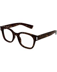 Saint Laurent - Sl 722 007 Optical Frames Acetate Transparent Squared - Lyst