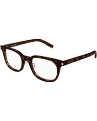 Saint Laurent - Sl 840/J 002 Optical Frames Acetate Transparent Squared - Lyst